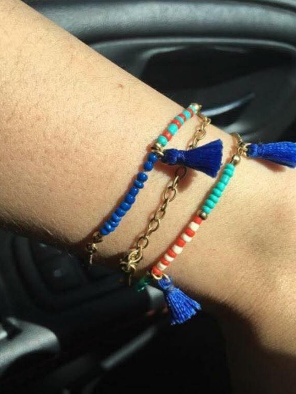 Keep Collective Blue Beaded Tassel Necklace